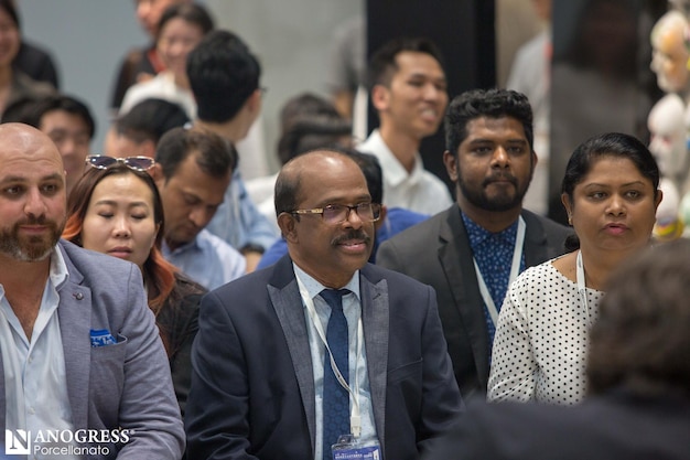 Executive presenting at conference